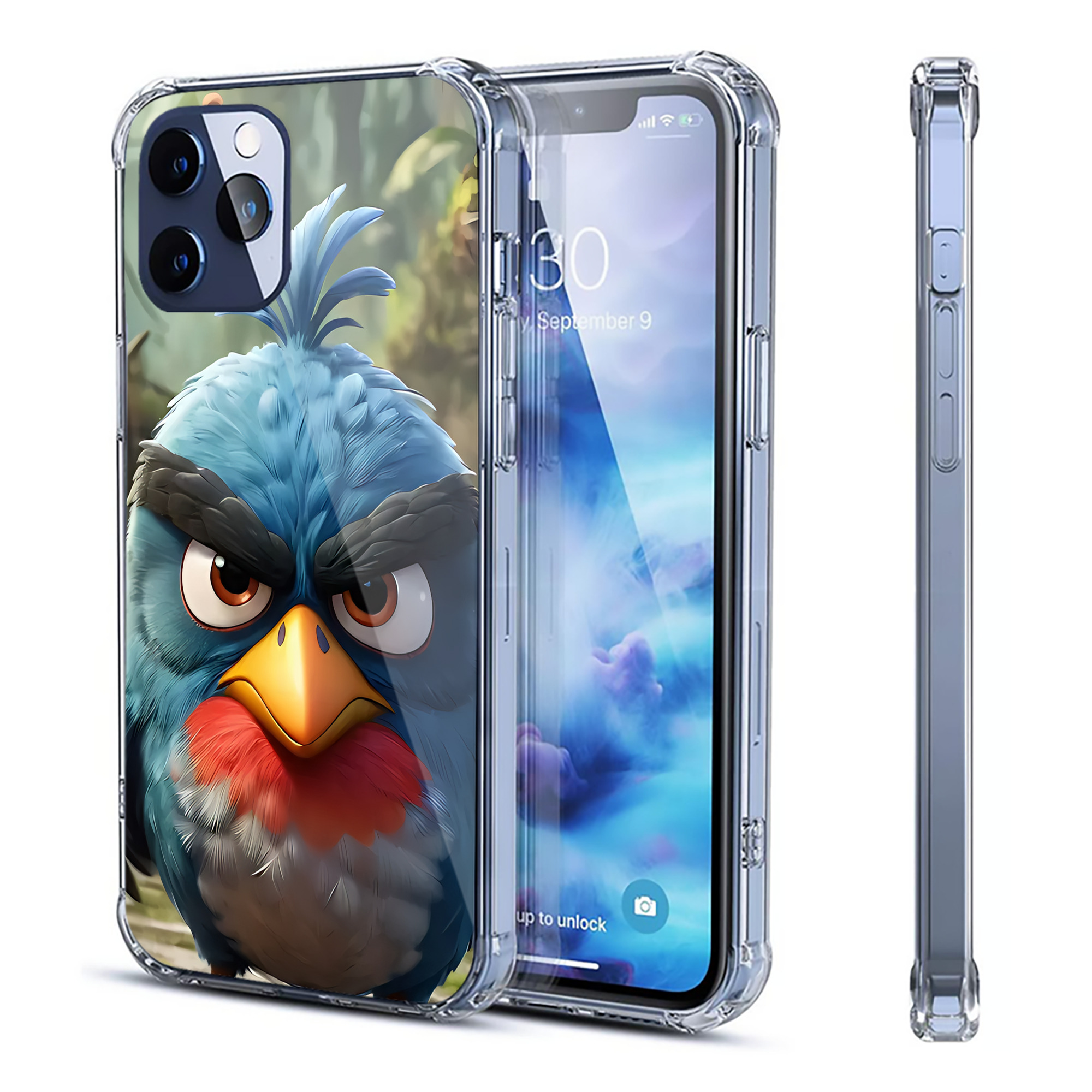 （画像用） Angry Birds アングリーバード 【iPhone 12シリーズ対応】透明スマホケース（クリアソフトケース）